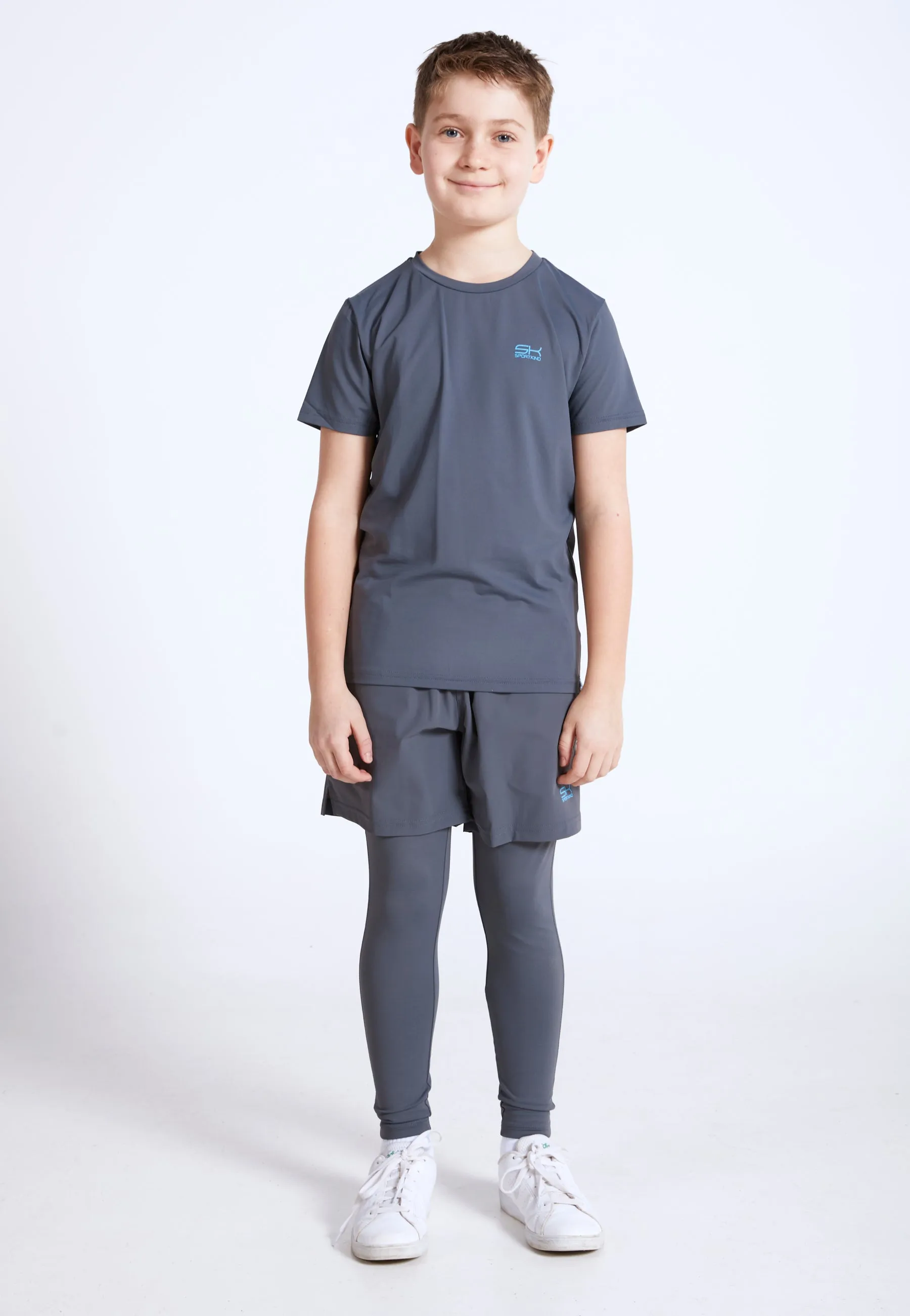 2-in-1 Shorts with tights, grey