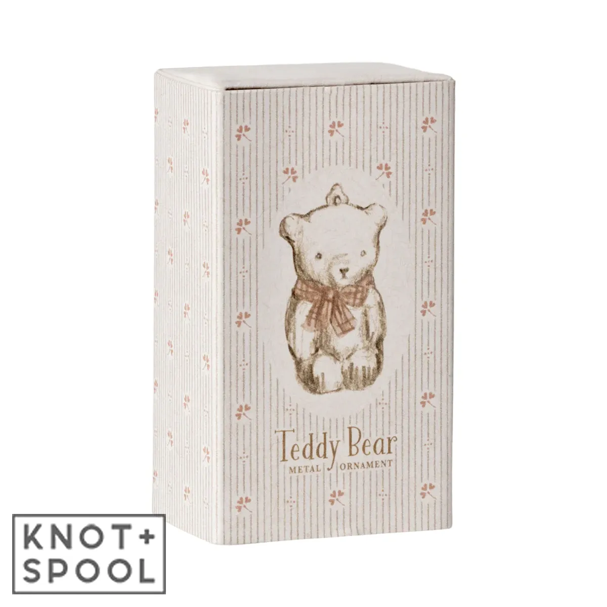 2024 Maileg Off-White & Rose Metal Teddy Bear Ornament