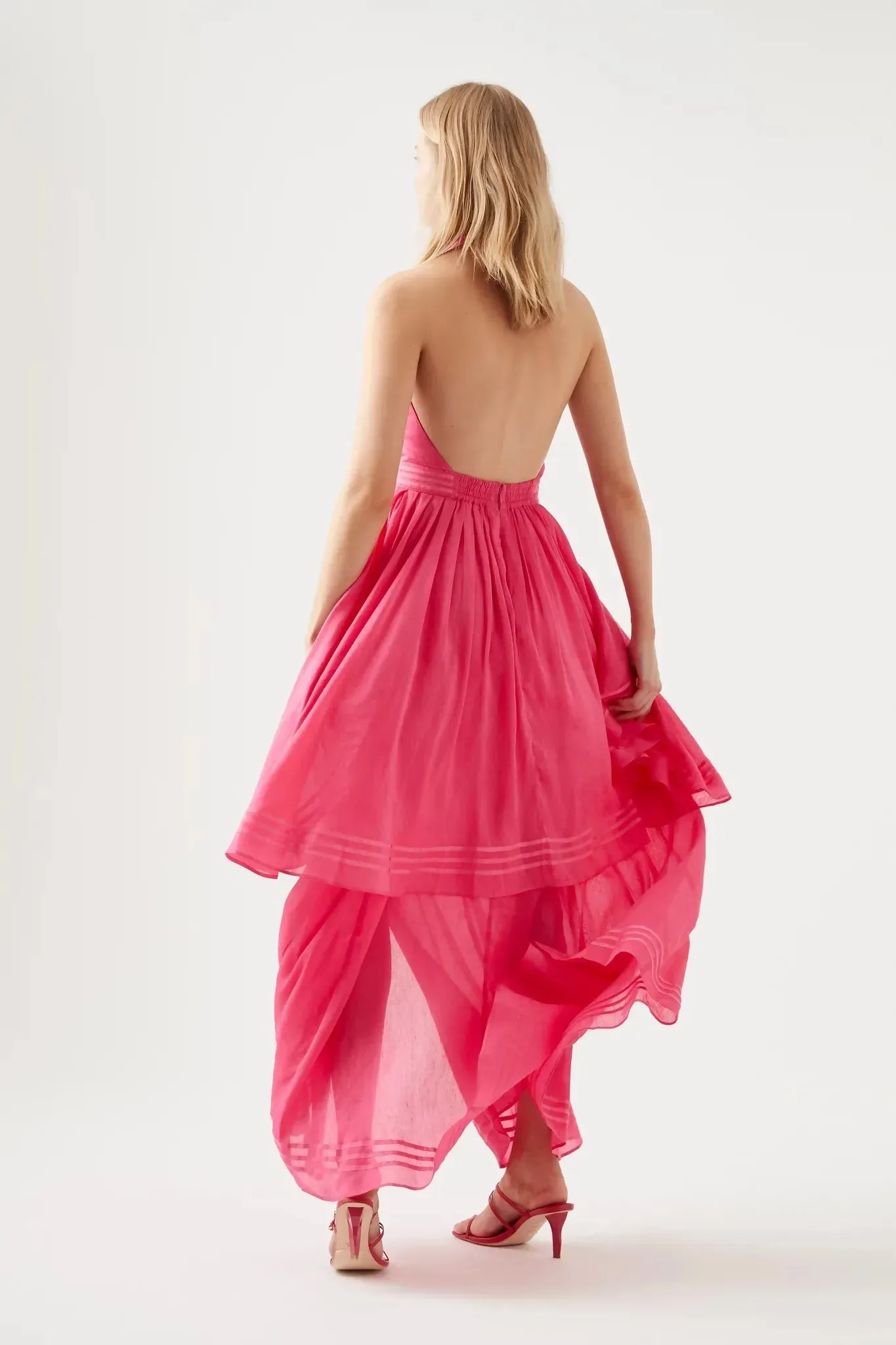 Aje Sienna Maxi Dress Pink Size 8