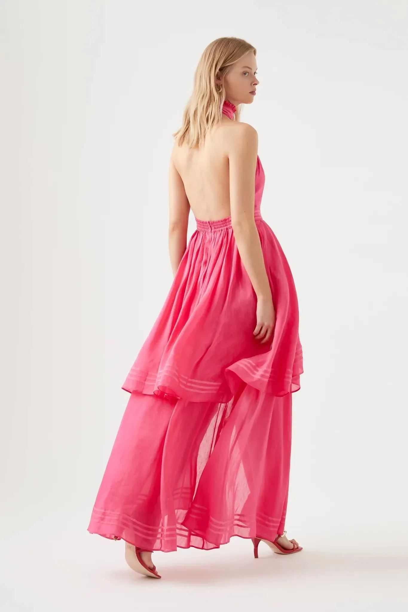 Aje Sienna Maxi Dress Pink Size 8