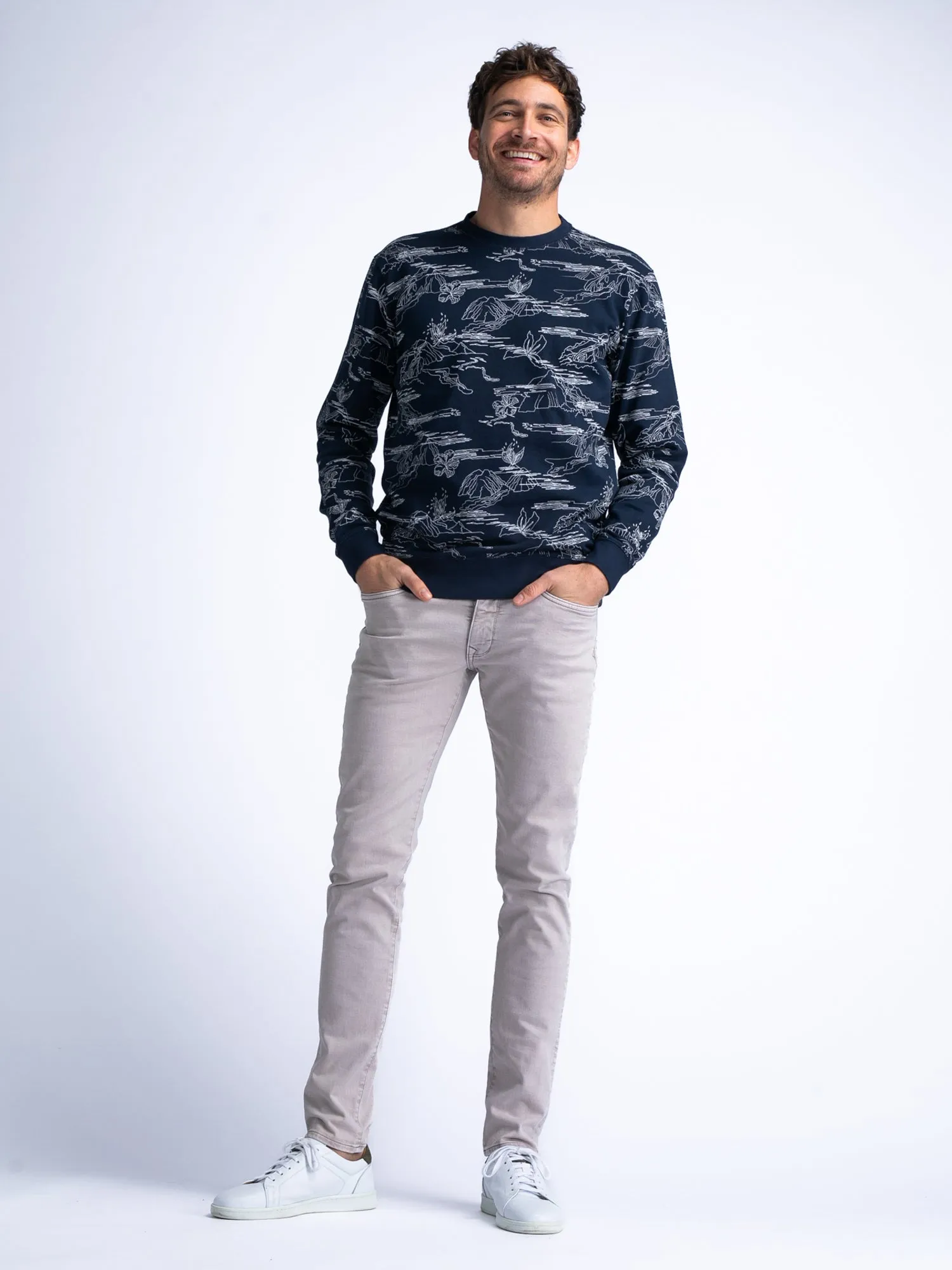 All-over Print Sweater Seafarer