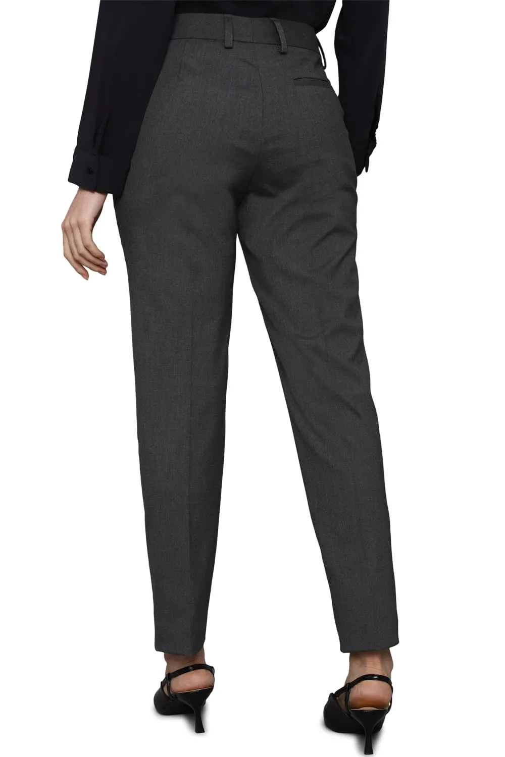 Allen Solly Women's Regular Pants (Grey)