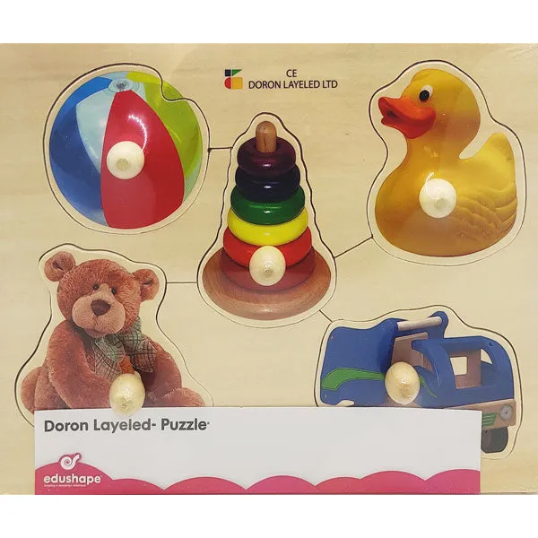 Baby Toy Wooden Knob Puzzle (18mo )
