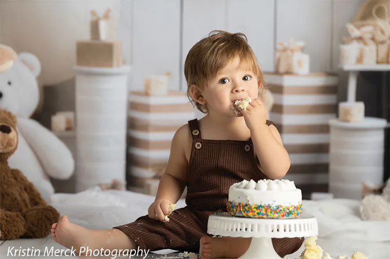 Bears and Stars Cake Smash Backdrop