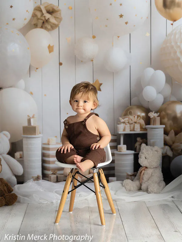 Bears and Stars Cake Smash Backdrop
