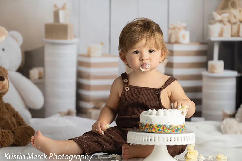 Bears and Stars Cake Smash Backdrop
