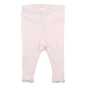 BEBE WHITE LABLE PINK POINTELLE LEGGING