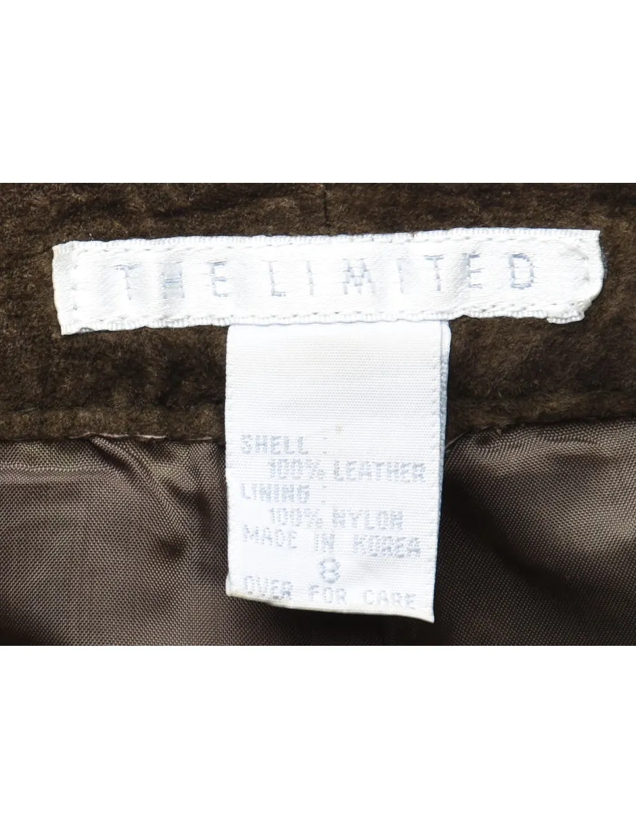 Brown Suede Trousers - W28 L30