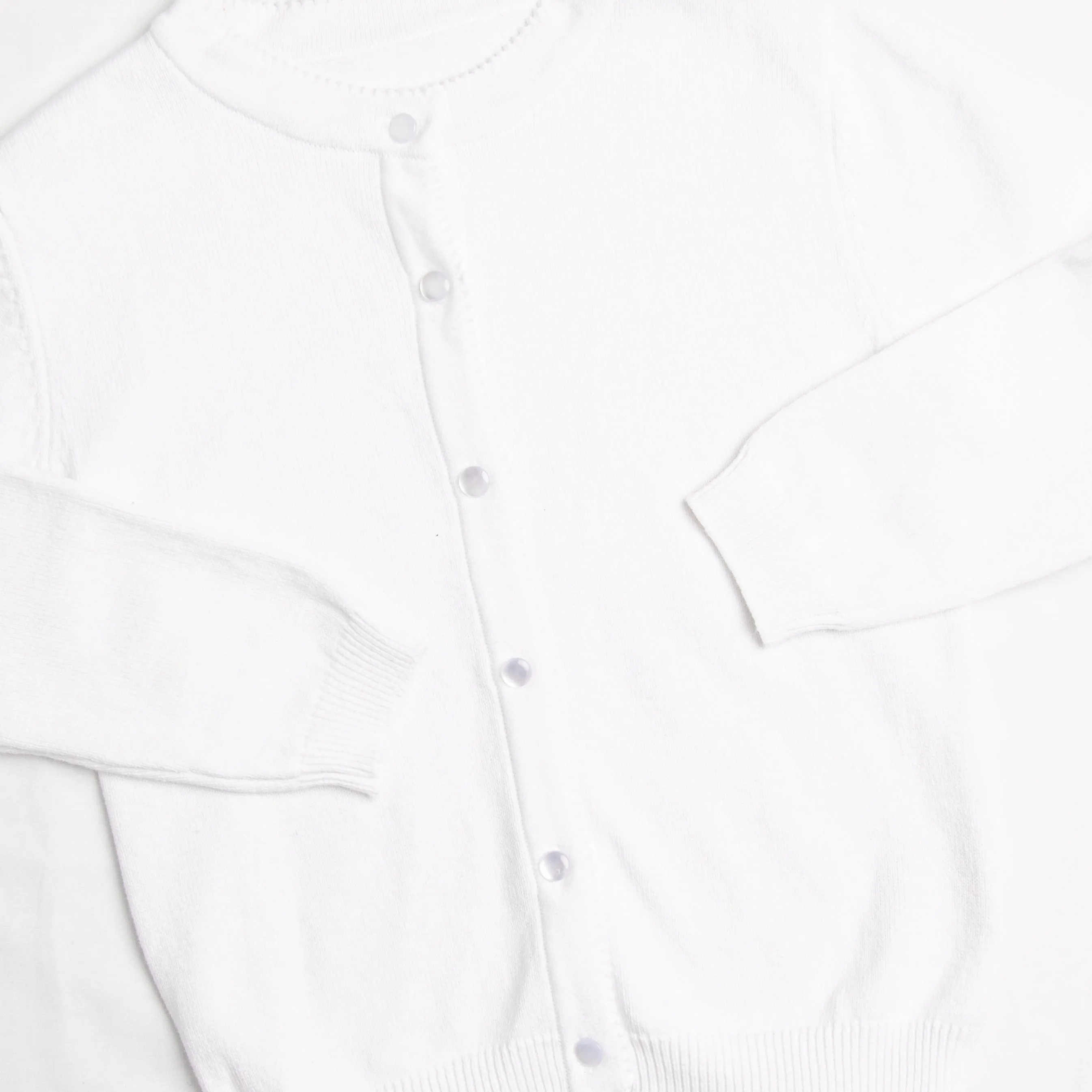 Button-Up Sweater, White