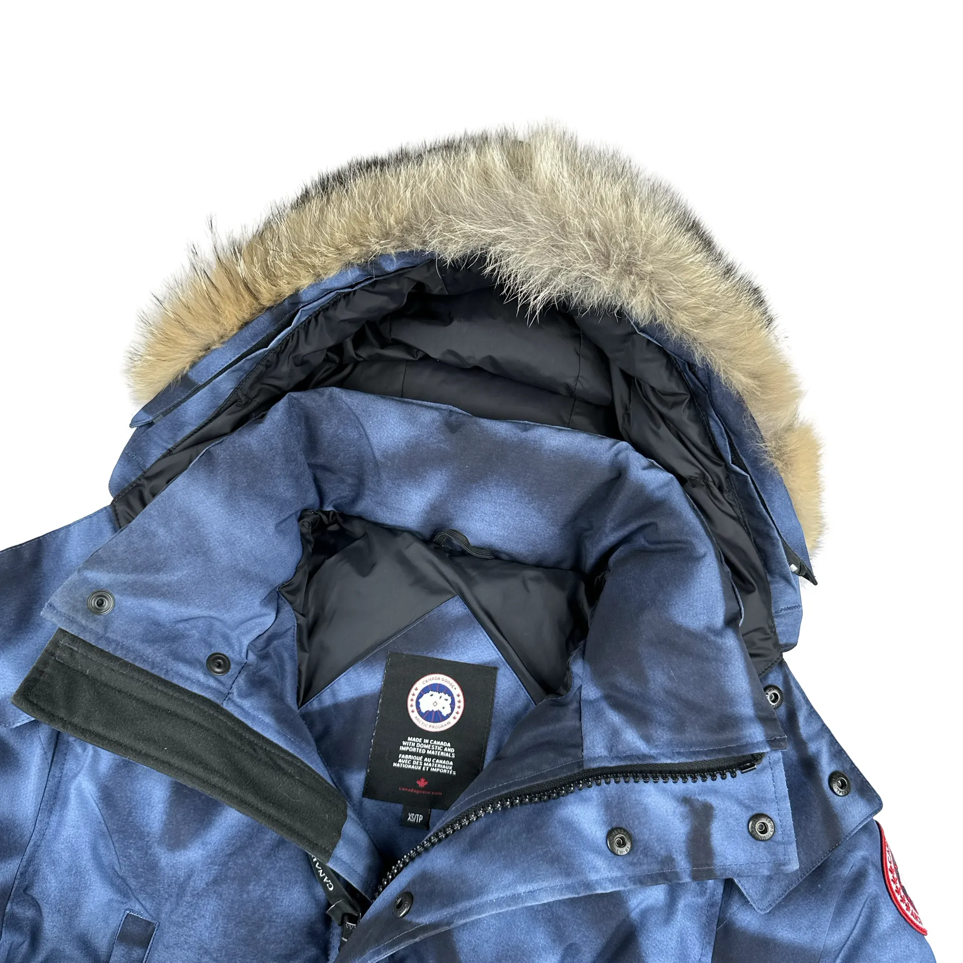 Canada Goose Blue Abstract Camo Wyndham Parka Jacket - XS
