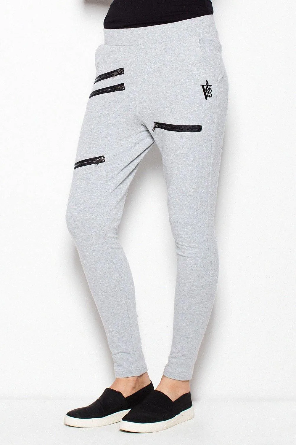 Chic Tapered Joggers with Modern Zipper Details