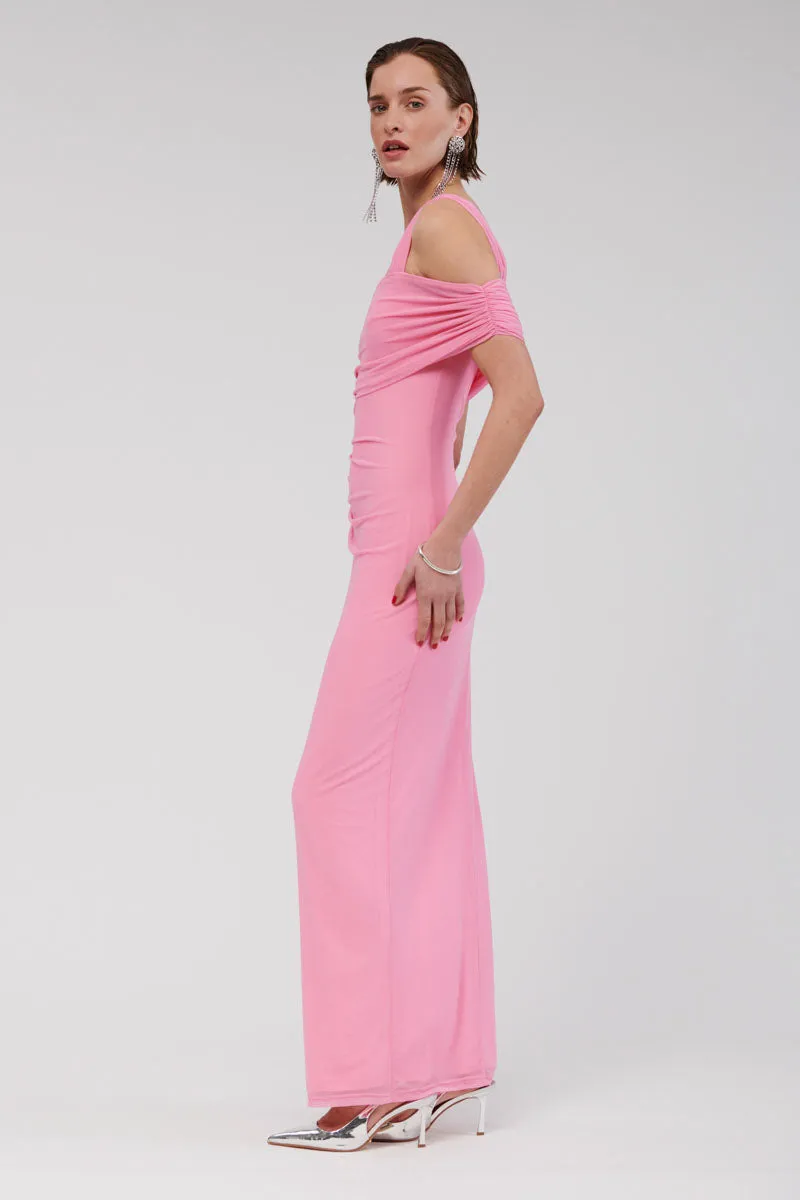 Christy Pink Off Shoulder Maxi - Pink
