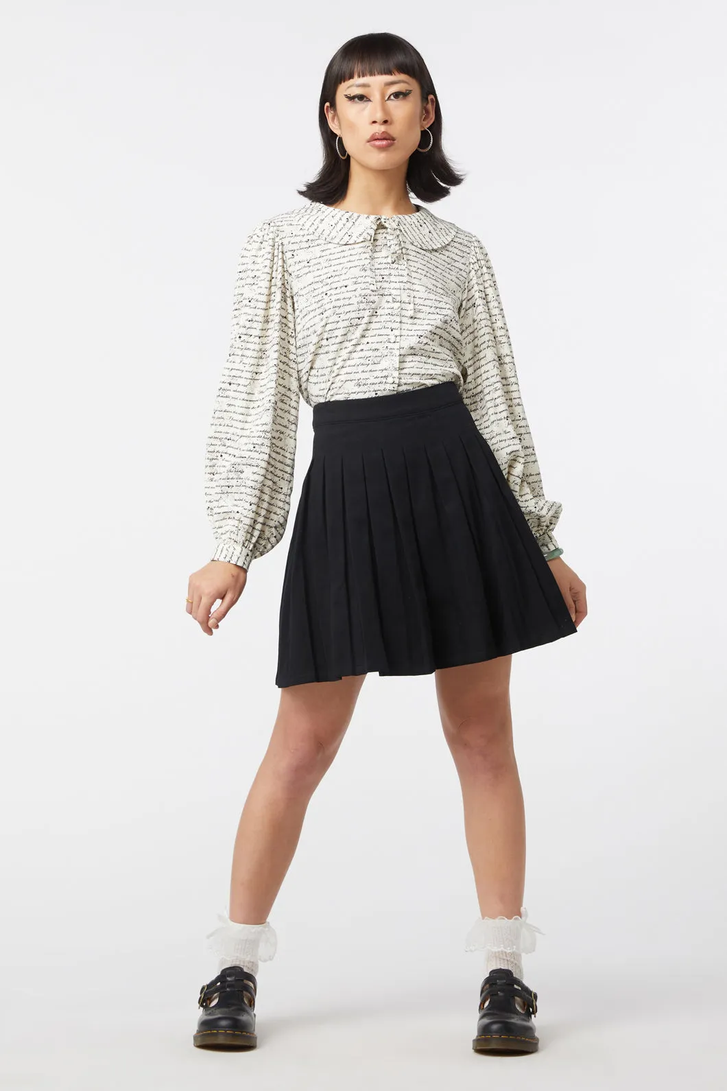 Classic Goth Pleated Skirt