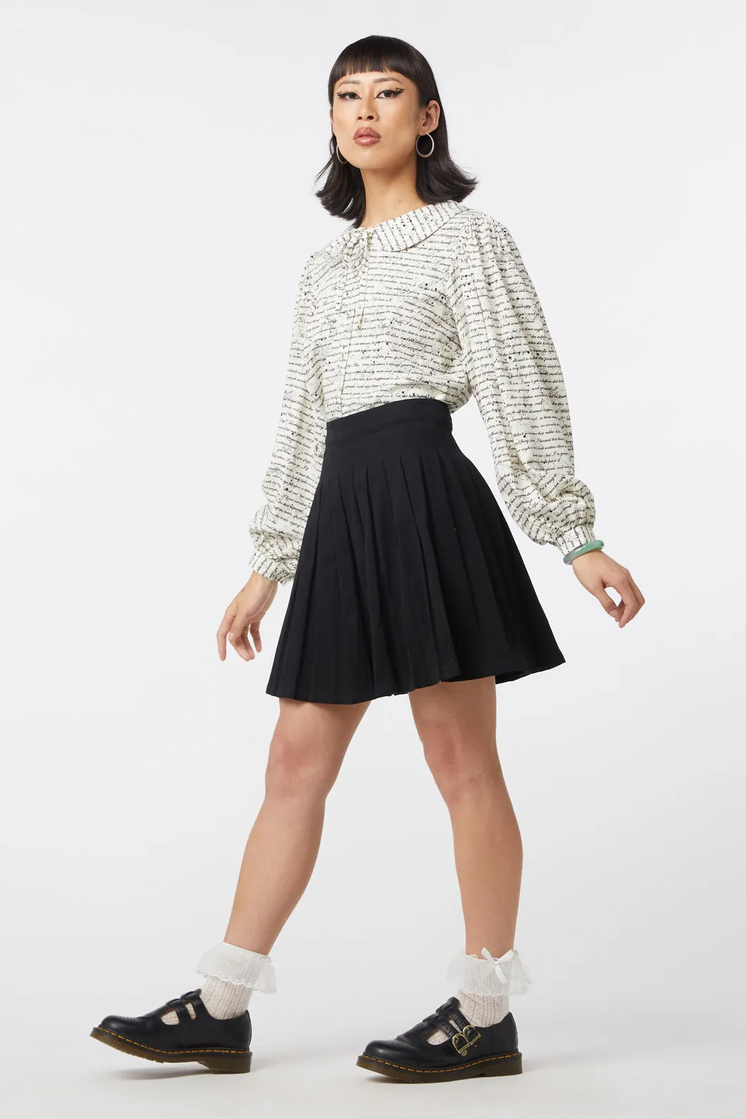 Classic Goth Pleated Skirt