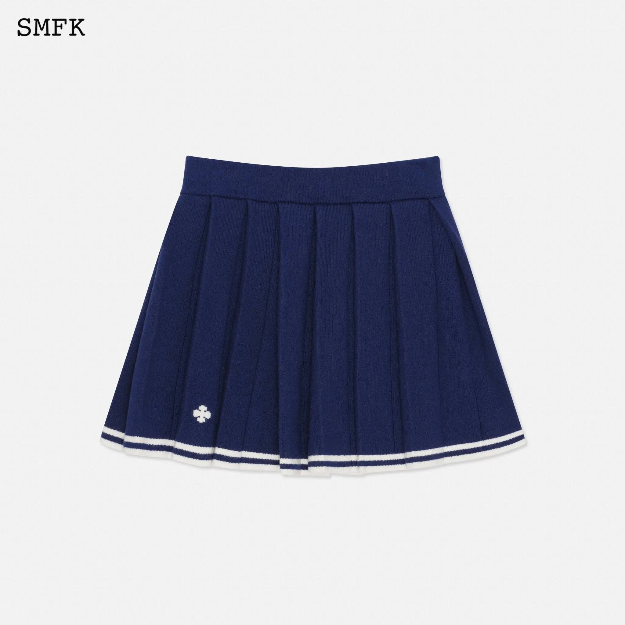 Compass Academy Navy Cashmere Pleated Skirt