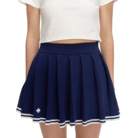 Compass Academy Navy Cashmere Pleated Skirt