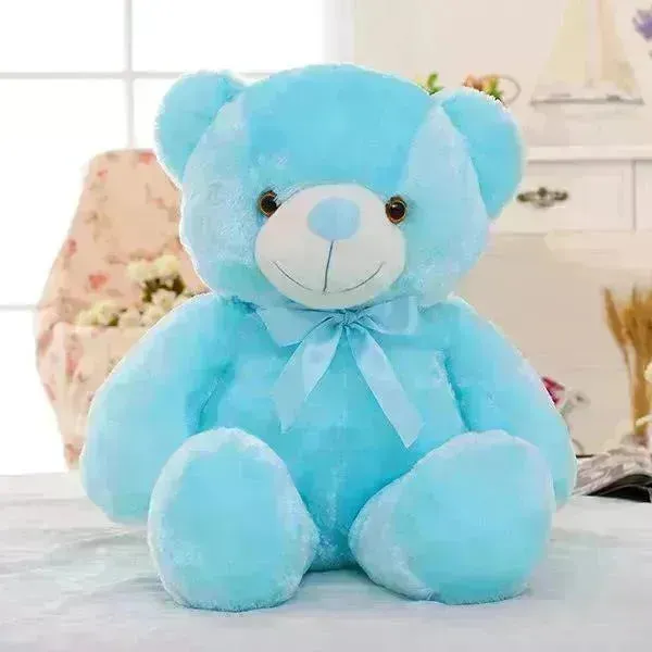Creative Light Up LED Teddy Bear Stuffed Animals Plush Toy Colorful Glowing Christmas Gift For Kids Pillow