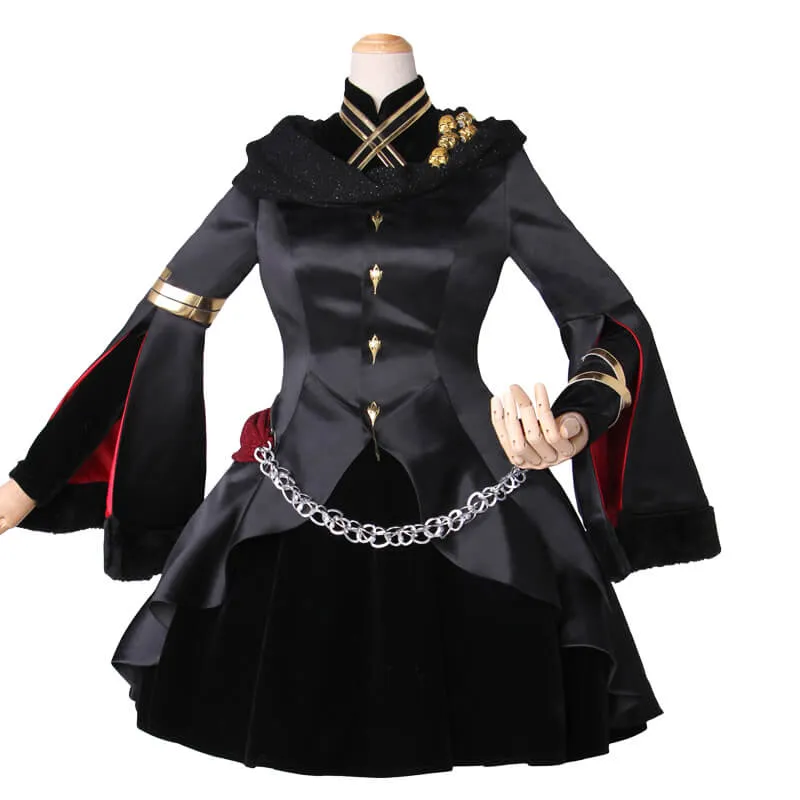 Fate Grand Order Black Formal Dress Uniform Lancer Ereshkigal Cosplay Costume