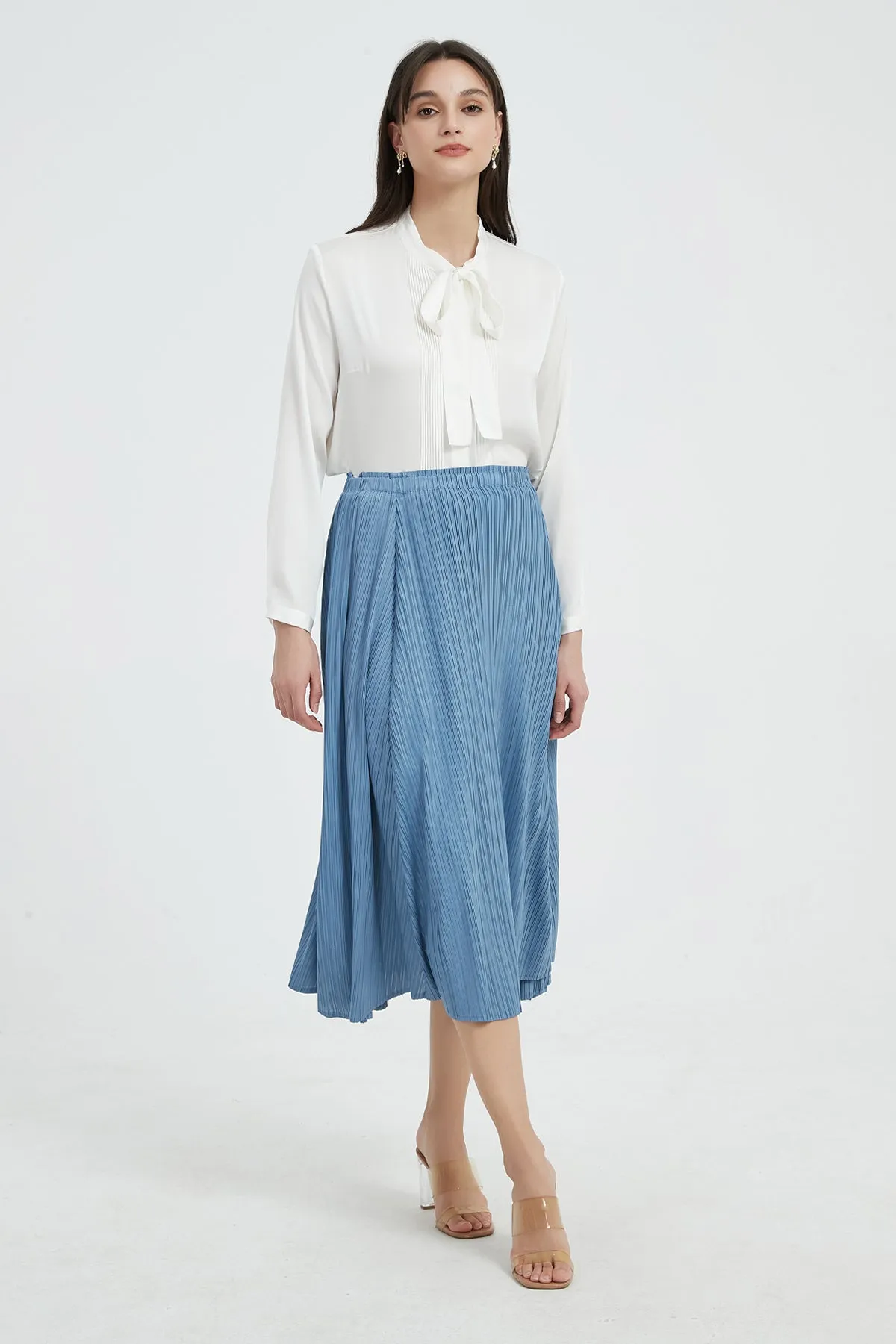 Gwyneth Pleated Midi Skirt