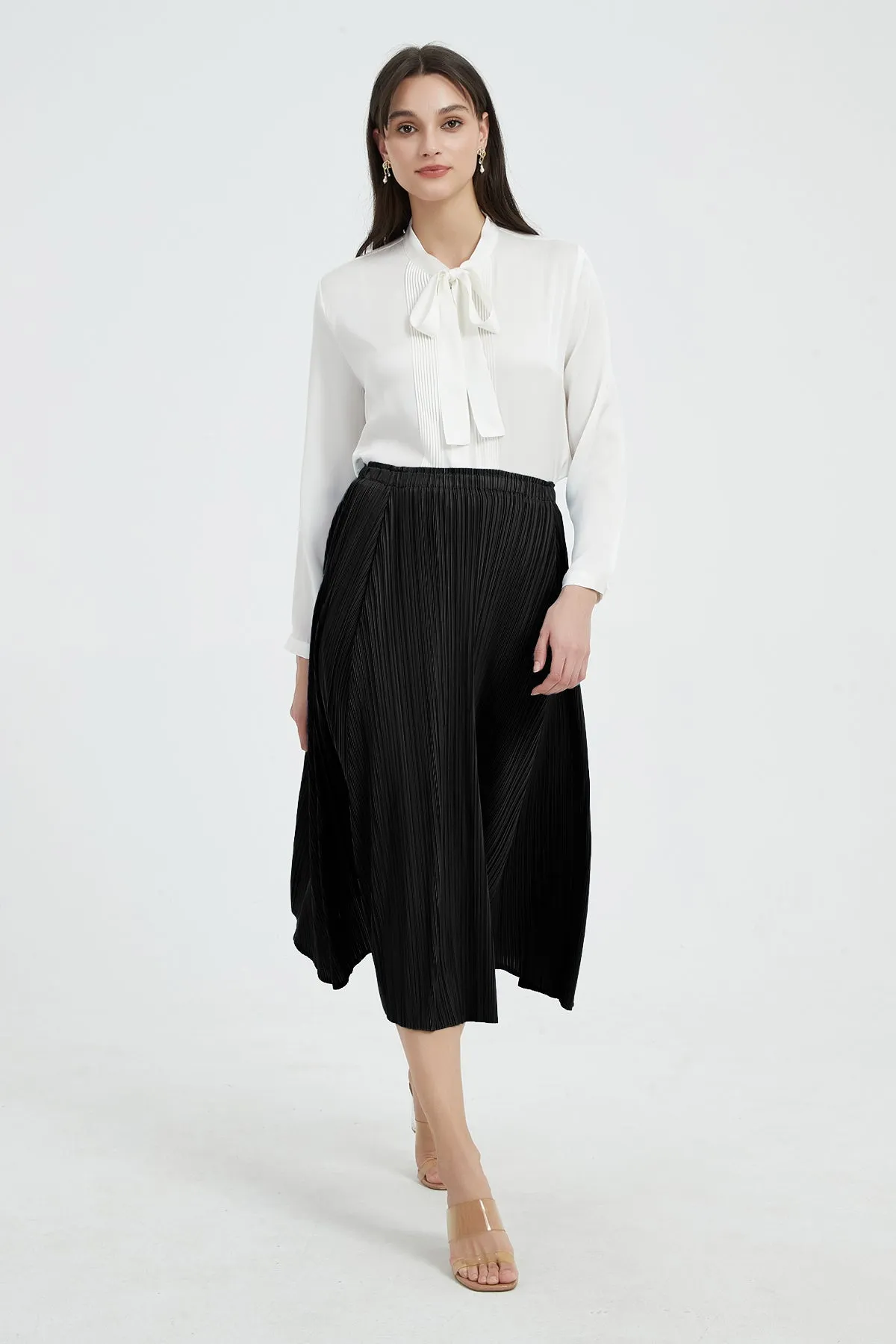 Gwyneth Pleated Midi Skirt