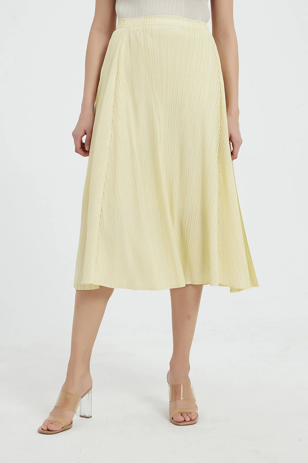 Gwyneth Pleated Midi Skirt