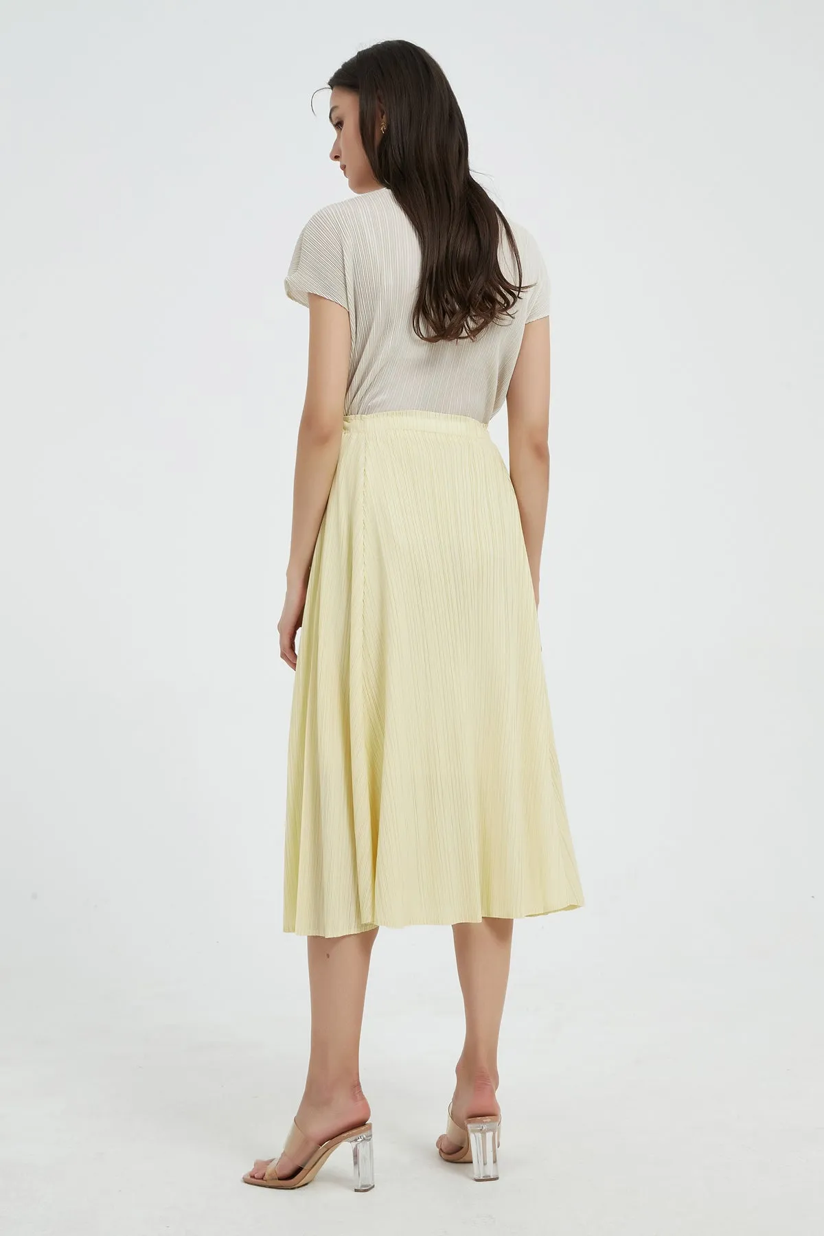 Gwyneth Pleated Midi Skirt