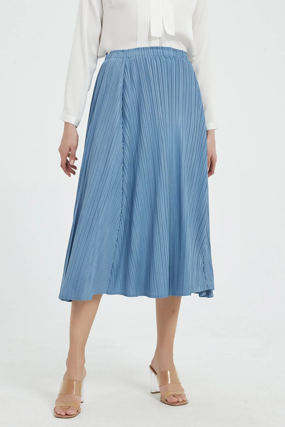 Gwyneth Pleated Midi Skirt