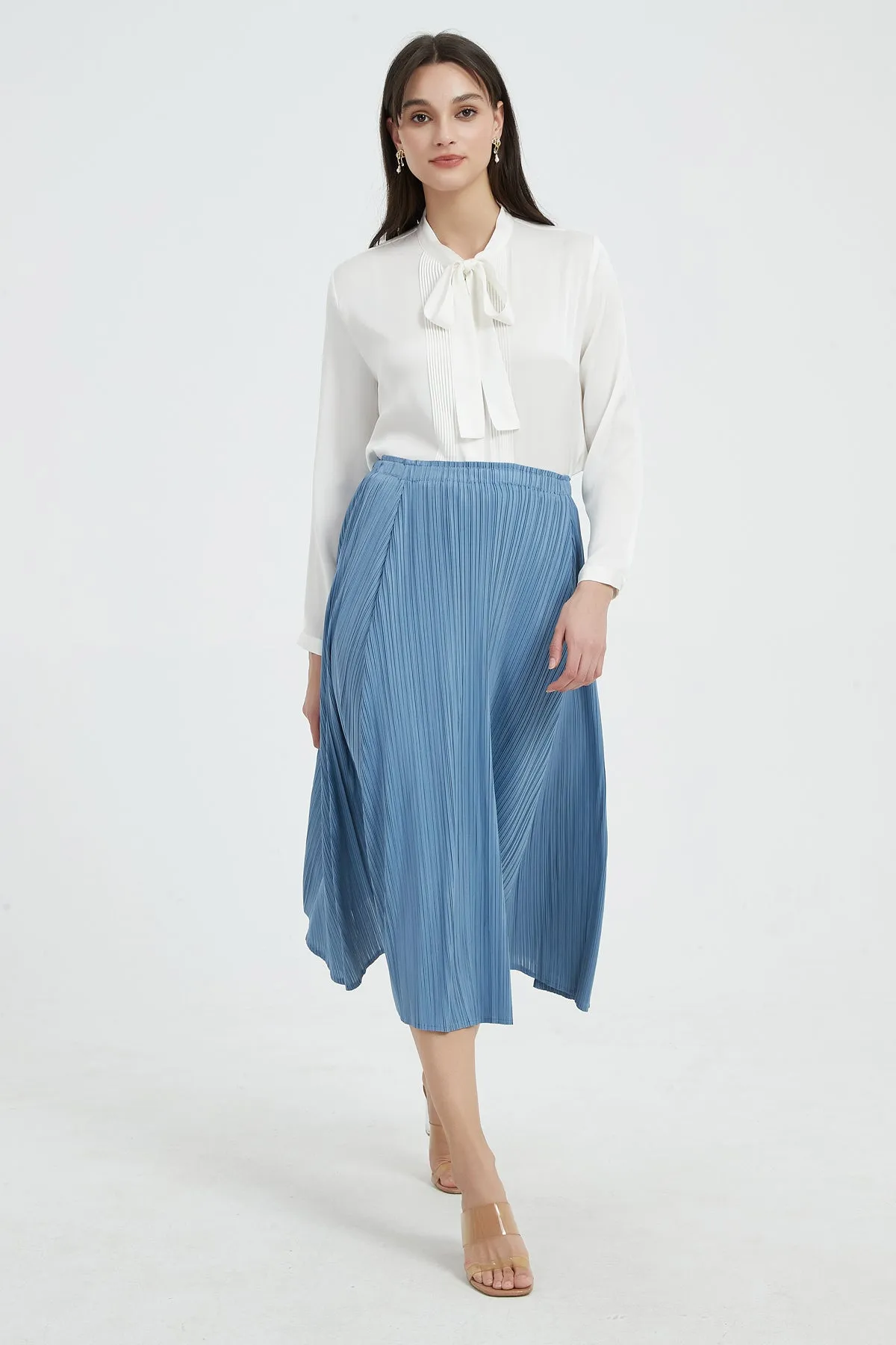 Gwyneth Pleated Midi Skirt