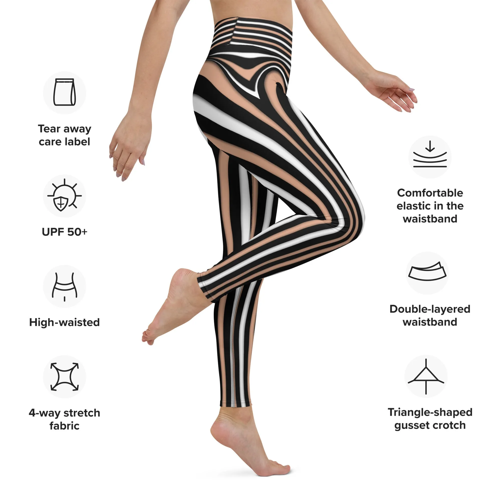 Heart Shaped Illusion Yoga Leggings