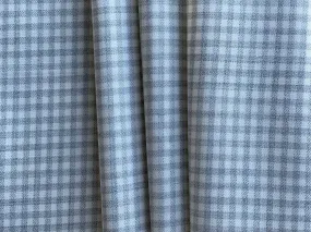 Heathered Light Grey & Winter White Checked Wool Blend