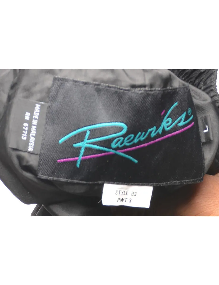 High Waist Black Ski Trousers - W28