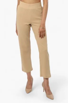 Impress Basic Wide Leg Pants - Beige