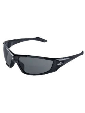 Javelin™ Dark Smoke Anti-Fog Lens, Crystal Black Frame Safety Glasses - BH1233AF
