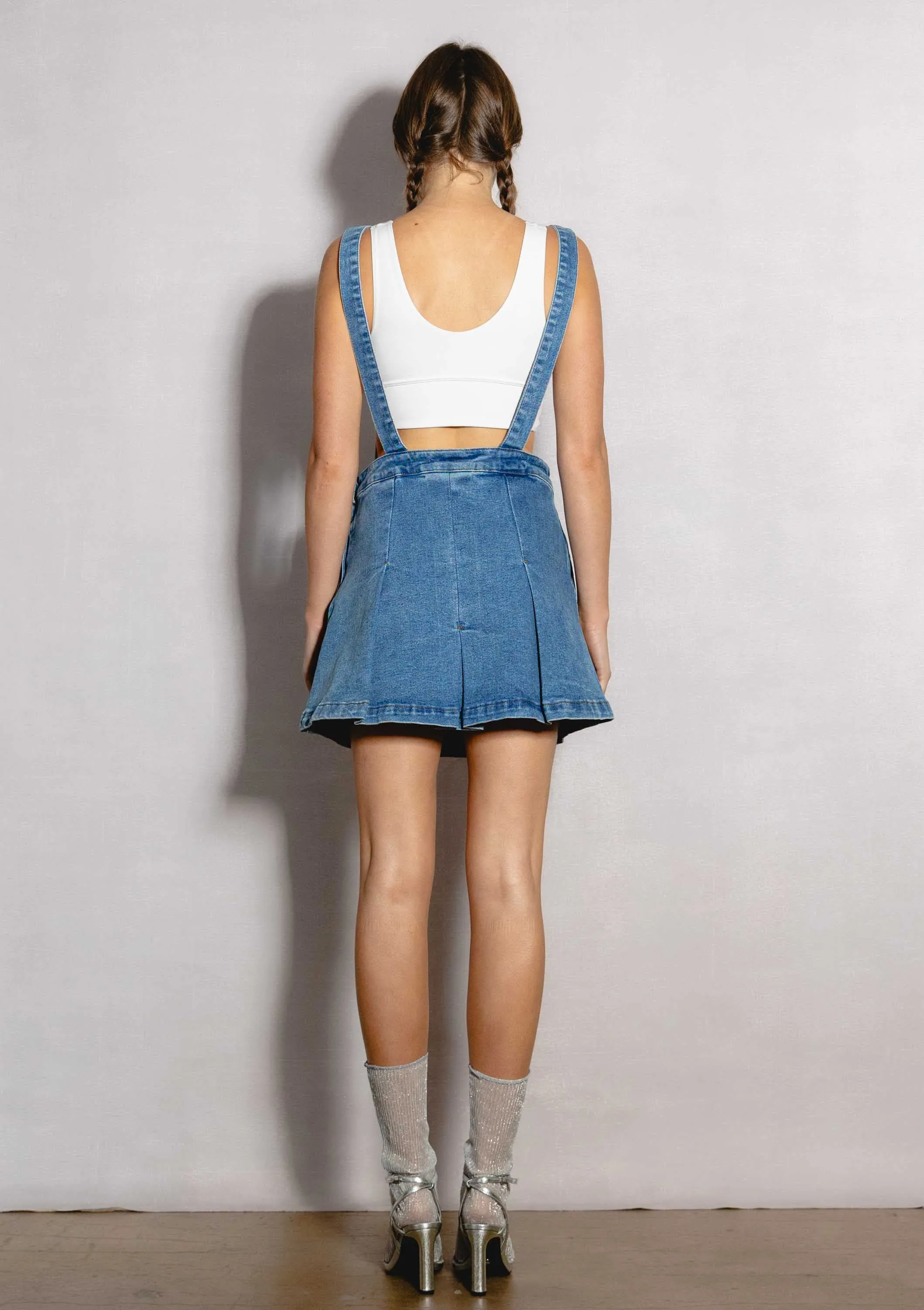 Kanga Pocket Dungaree Skirt Jumpsuit