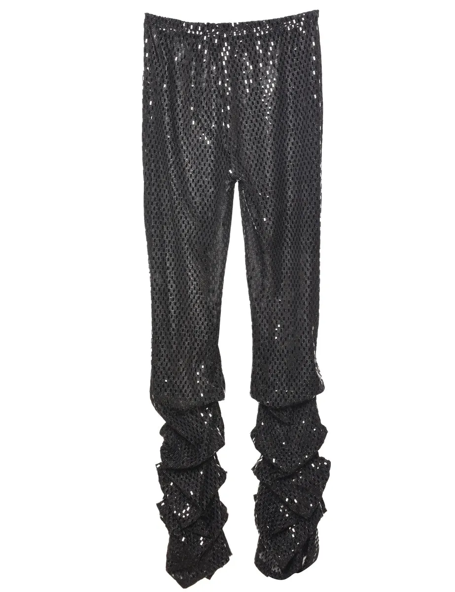 Lurex Thread Pattern Trousers - W28 L34