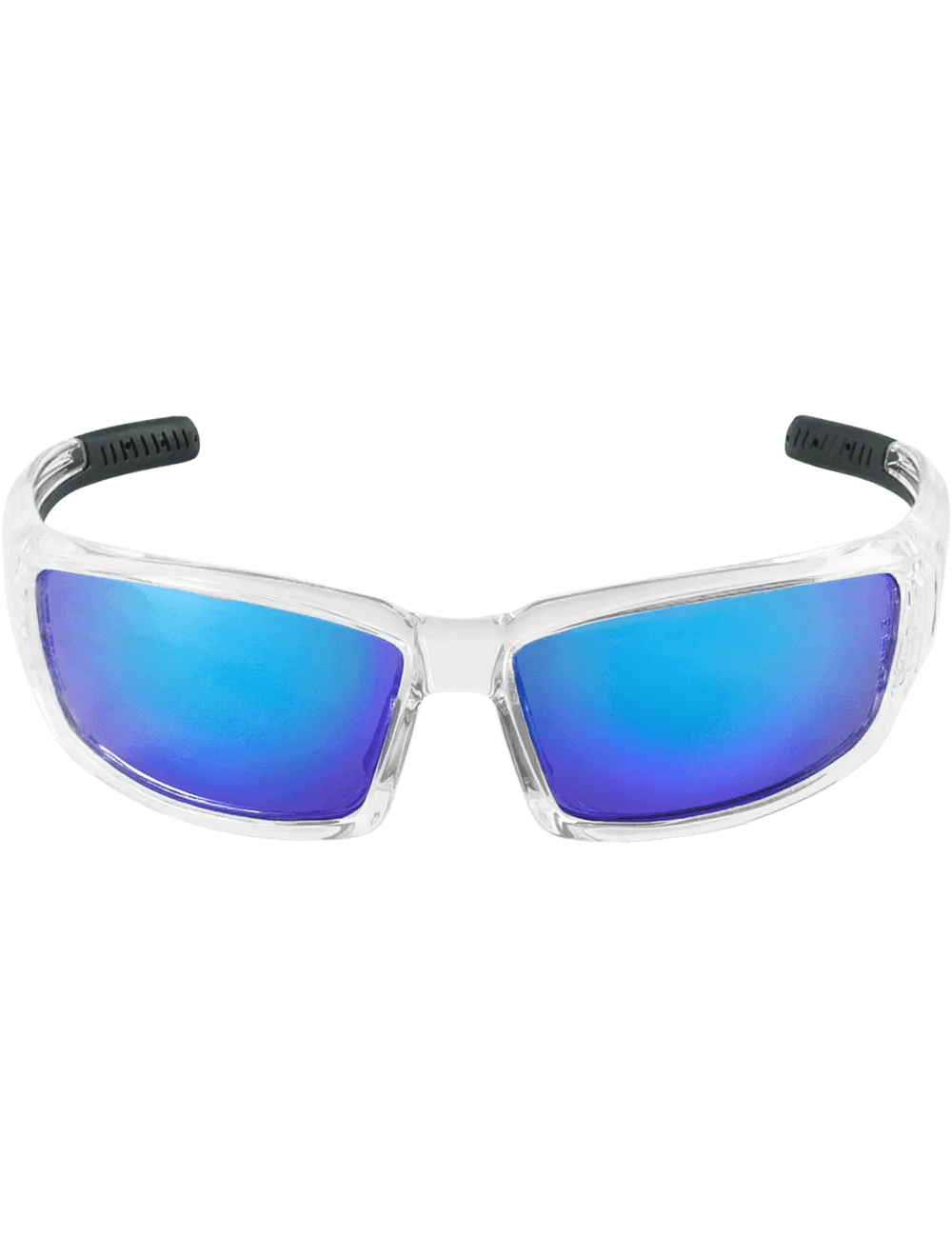Maki® Blue Mirror Anti-Fog Lens, Crystal Clear Frame Safety Glasses - BH1419AF