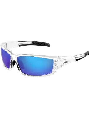 Maki® Blue Mirror Anti-Fog Lens, Crystal Clear Frame Safety Glasses - BH1419AF