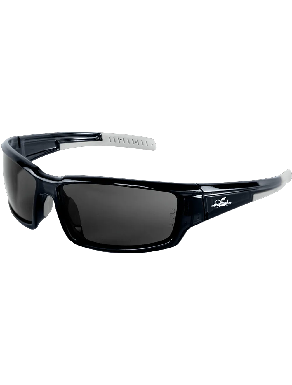 Maki® Smoke Anti-Fog Lens, Crystal Black Frame Safety Glasses - BH1433AF