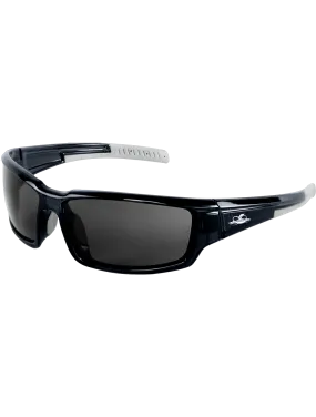 Maki® Smoke Anti-Fog Lens, Crystal Black Frame Safety Glasses - BH1433AF