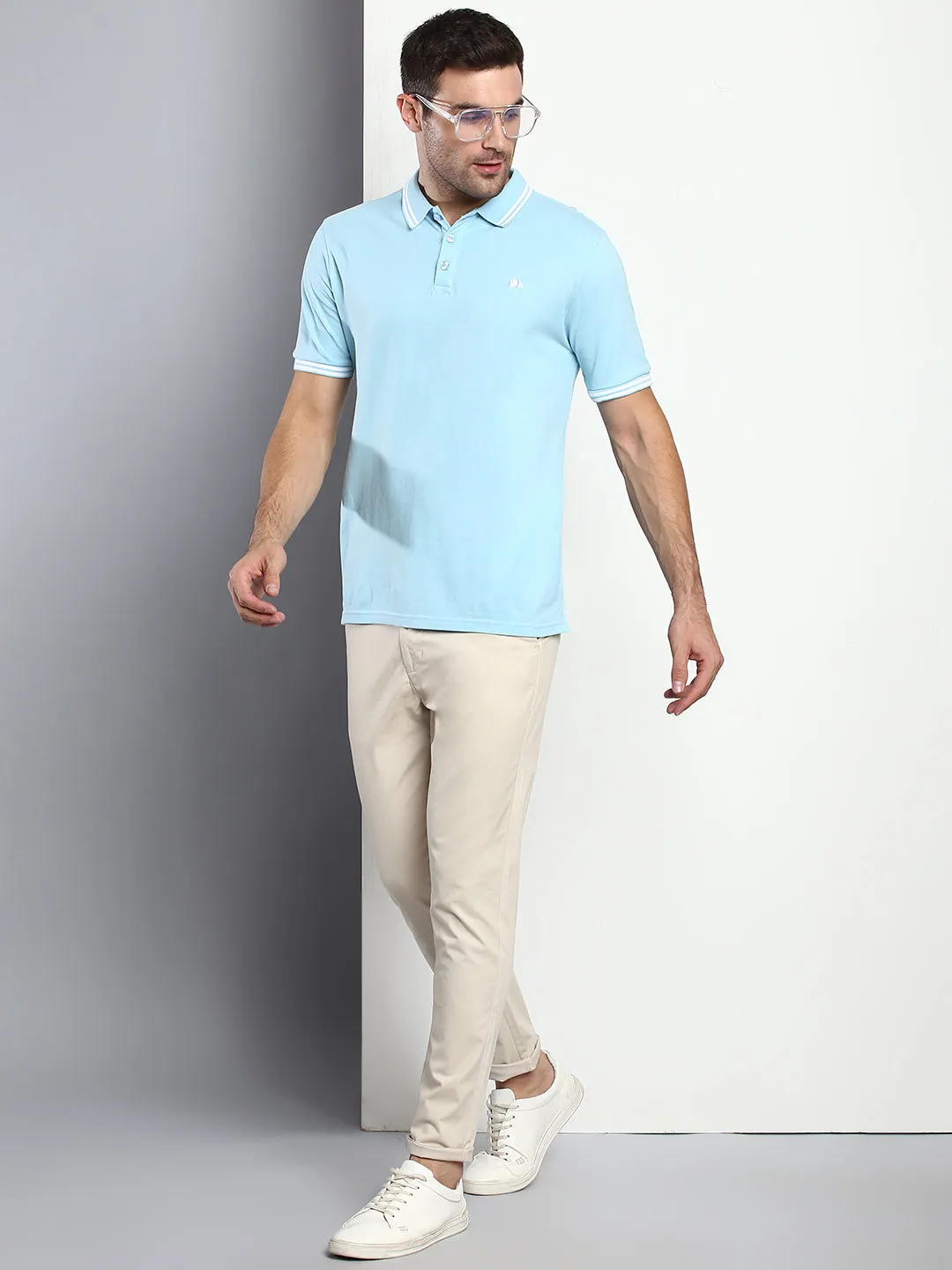 Men's Tapered Fit Cotton Chinos (Cream)