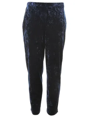 Navy Velvet Trousers - W27 L28