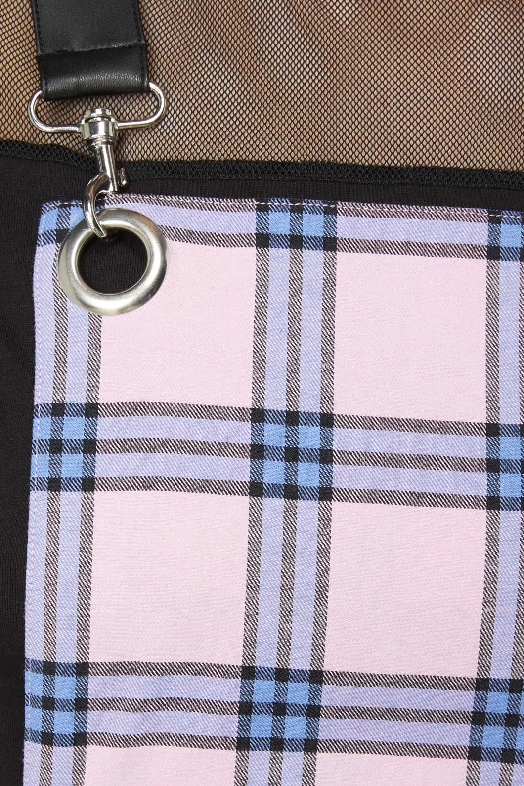 Pastel Tartan Pleated Pinny