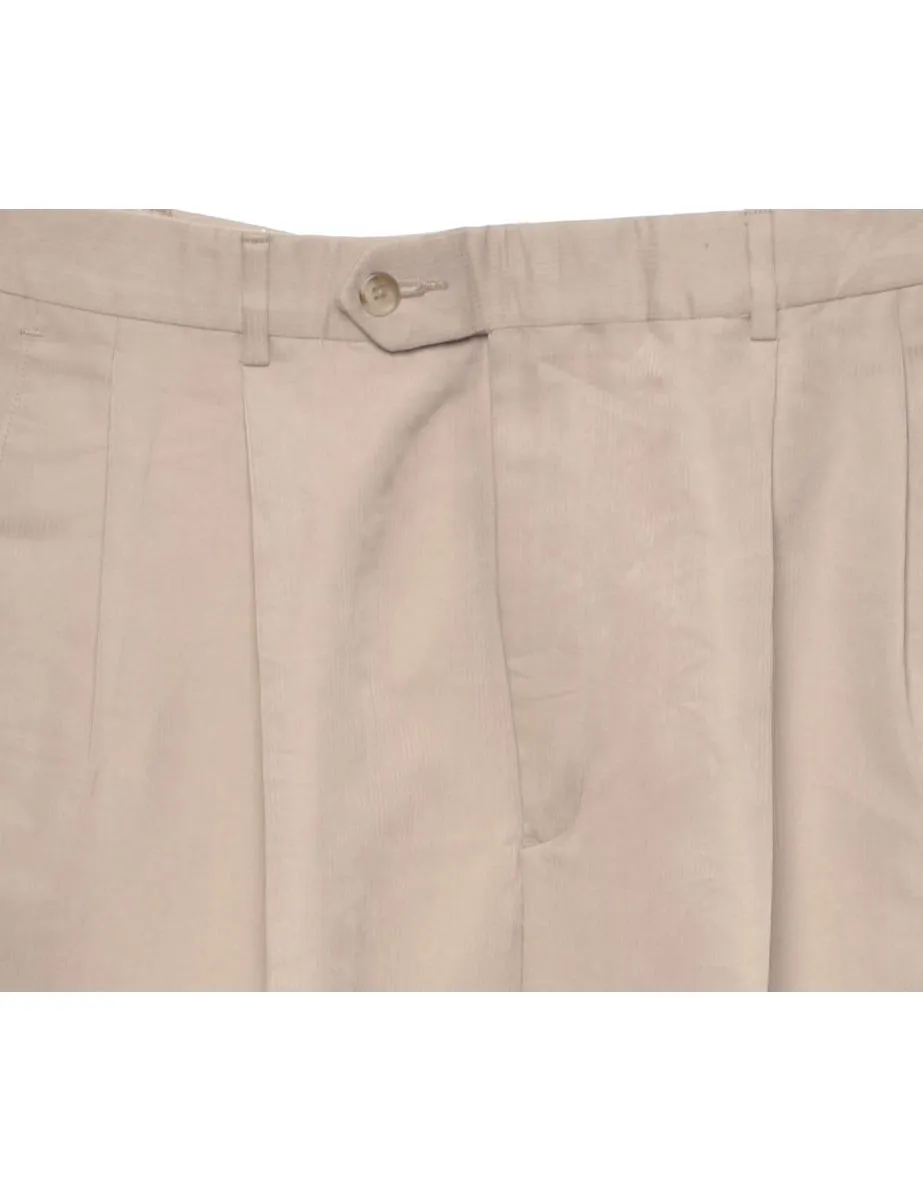 Perry Ellis Suit Beige Classic Trousers - W34 L32