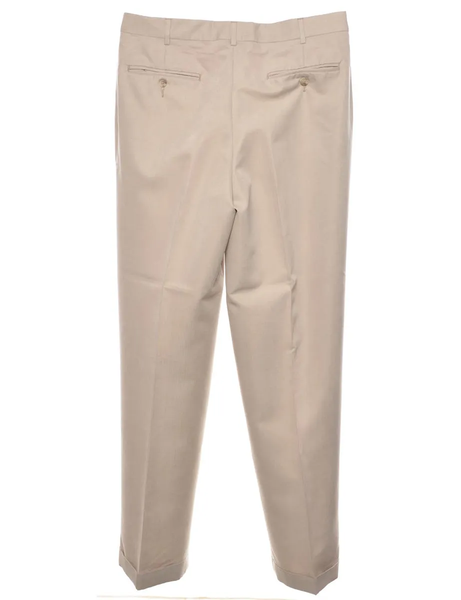 Perry Ellis Suit Beige Classic Trousers - W34 L32