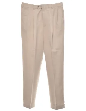 Perry Ellis Suit Beige Classic Trousers - W34 L32
