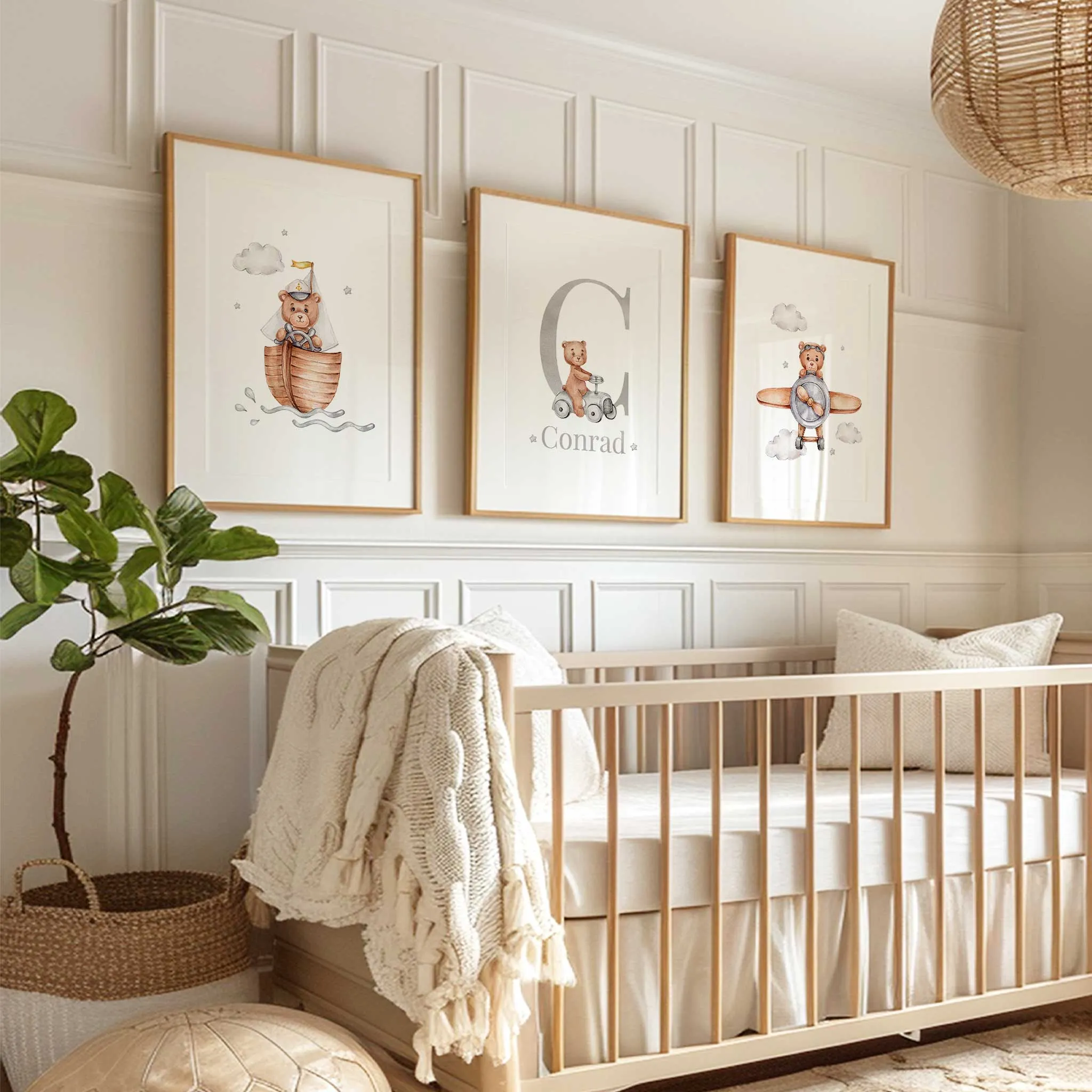 Personalised Boys Teddy Bears Prints
