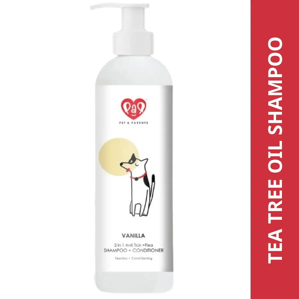 Pet And Parents 2 in 1 Anti Tick Tearless Vanilla Shampoo & Conditioner for Dogs and Cats