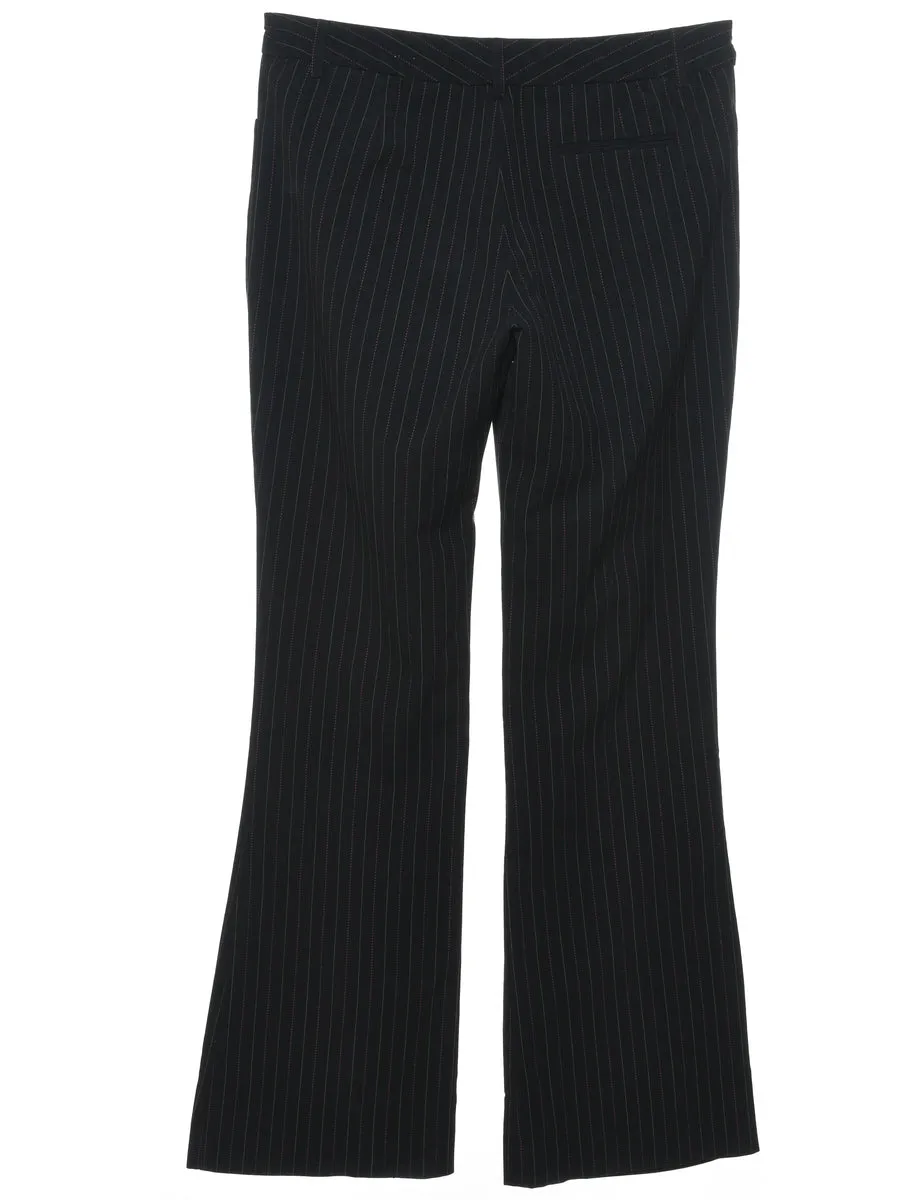 Pinstripes Black Trousers - W31 L32