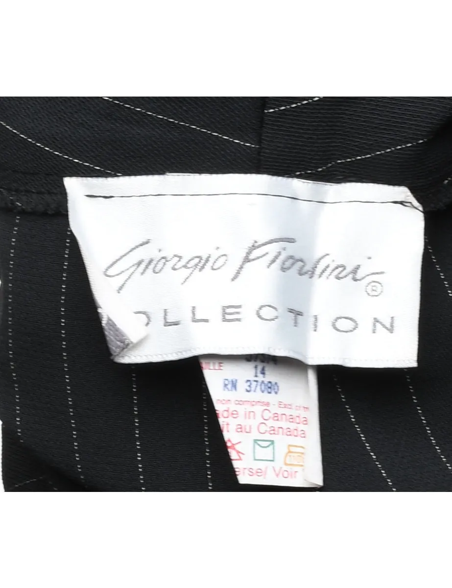 Pinstripes Black Trousers - W32 L31