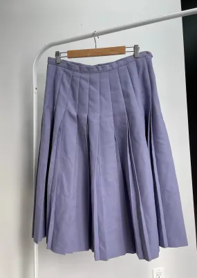 Pleated Lavender Midi Skirt - 33